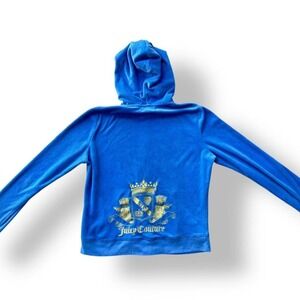 Vtg Juicy Couture Velour Track‎ Jacket Zip Up Embroidered Scottie Dog Y2K Large